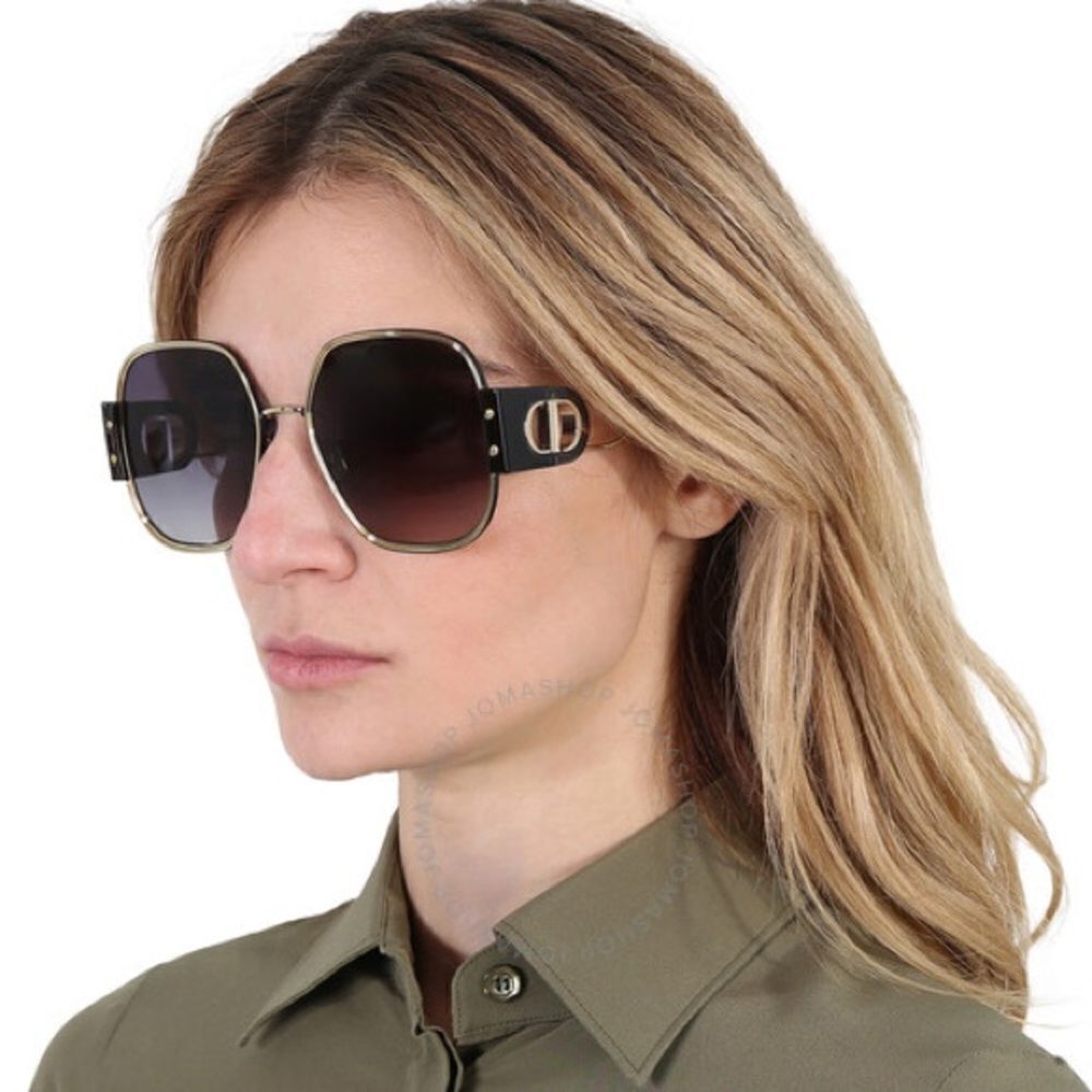 DIOR Sunglasses WOMAN 30MONTAIGNE S5U B4A1 Shiny Gold DH / Gradient Smoke NEW